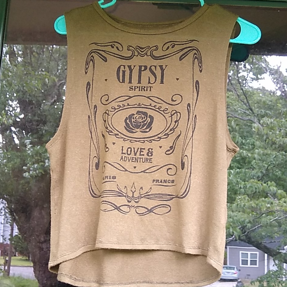 Freeze Sleeveless Knit Graphic Print Top